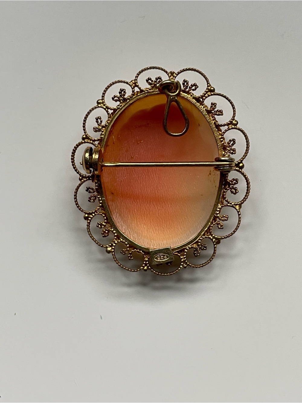 Vintage Shell Cameo Brooch/Pendant - Picture 2 of 3
